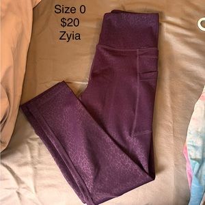 Purple Zyia athletic leggings